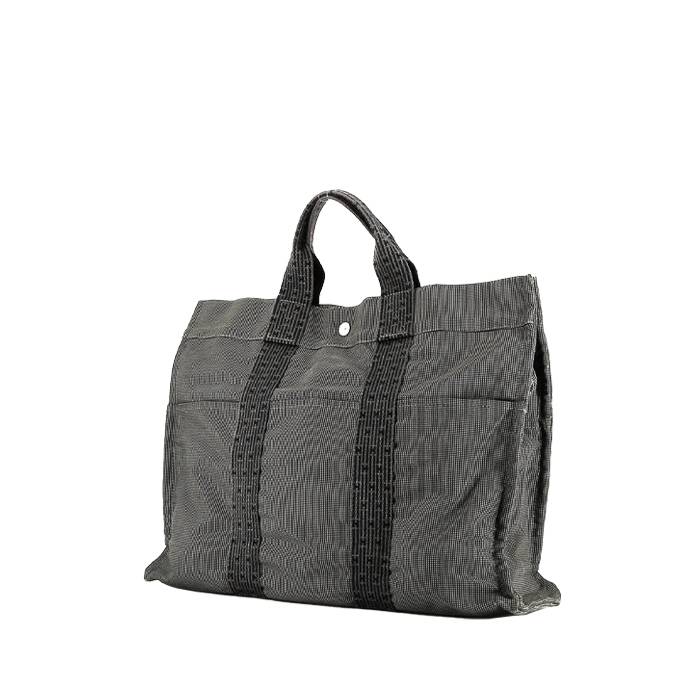 Bolso Cabás Hermès  Toto Bag - Shop Bag en lona gris - 00pp
