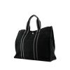 Bolso Cabás Hermès  Toto Bag - Shop Bag en lona negra - 00pp thumbnail