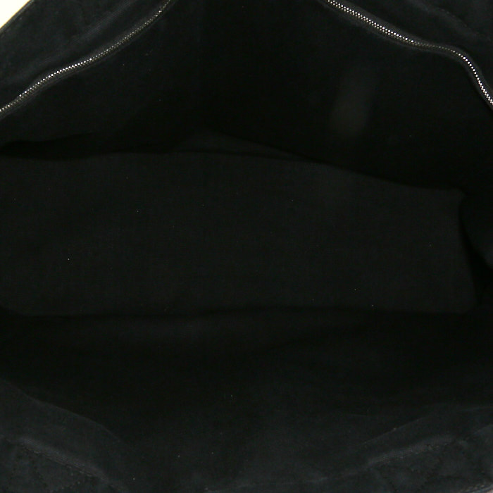 Hermès  Toto Bag - Shop Bag shopping bag  in black canvas - Detail D2