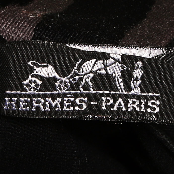 Hermès  Toto Bag - Shop Bag shopping bag  in black canvas - Detail D3