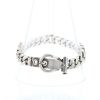 Flexible Hermès Boucle Sellier bracelet in silver - 360 thumbnail