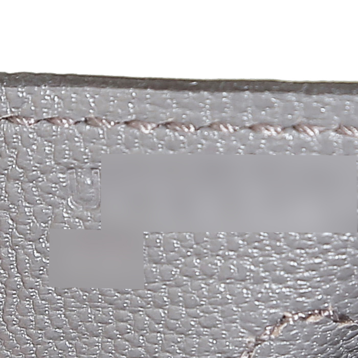 Borsa Hermès  Birkin 25 cm in pelle togo grigia stagna - Detail D4