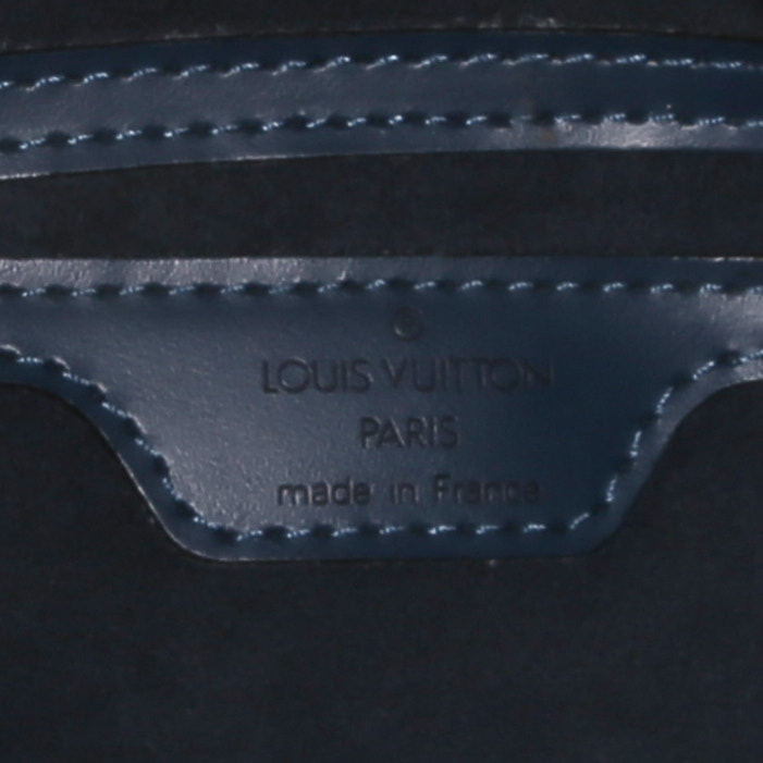 Louis Vuitton  Soufflot handbag  in blue epi leather - Detail D4