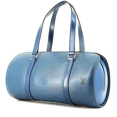 Bolso de mano Louis Vuitton  Soufflot en cuero Epi azul