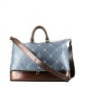 Berluti   travel bag  in grey blue logo canvas  and brown leather - 360 thumbnail
