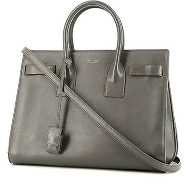 Sac bandoulière Saint Laurent  Sac de jour petit modèle  en cuir gris