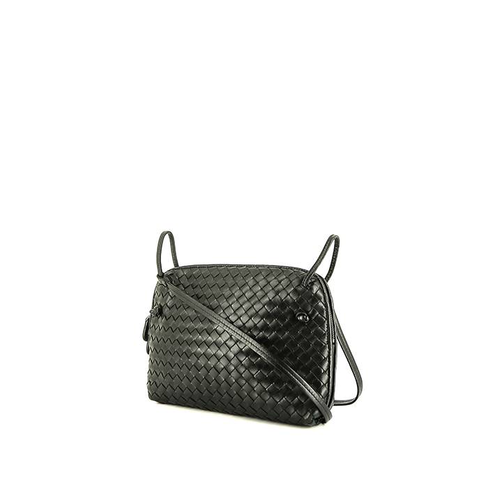 Bottega Veneta  Nodini shoulder bag  in black intrecciato leather - 00pp