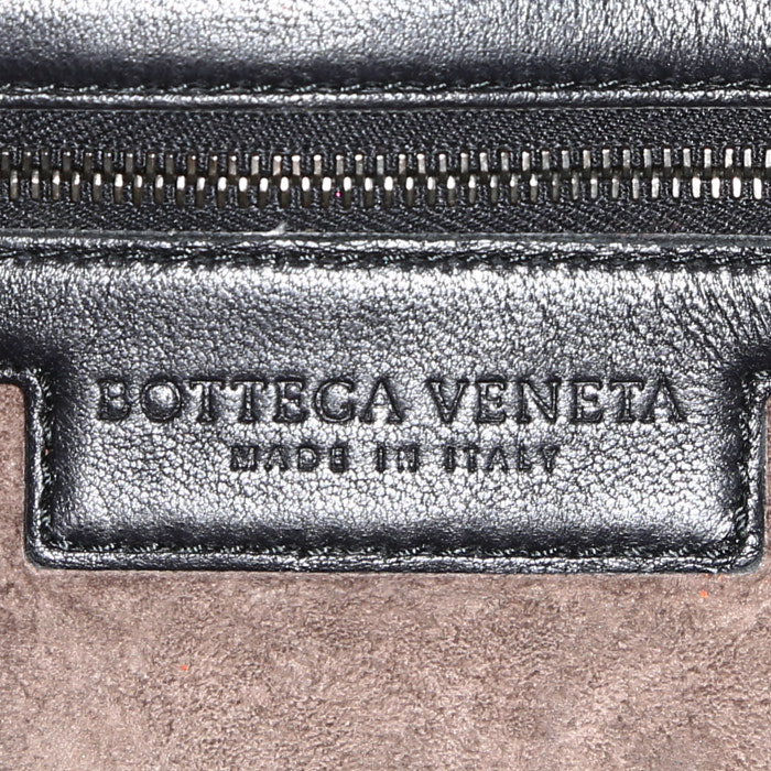 Bottega Veneta  Nodini shoulder bag  in black intrecciato leather - Detail D3
