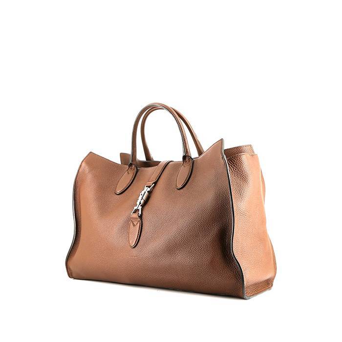 Gucci   shopping bag  in brown leather - 00pp