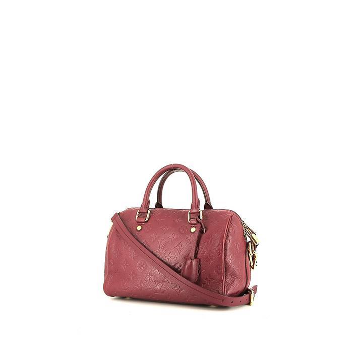 Louis Vuitton  Speedy 25 handbag  in raspberry pink empreinte monogram leather - 00pp
