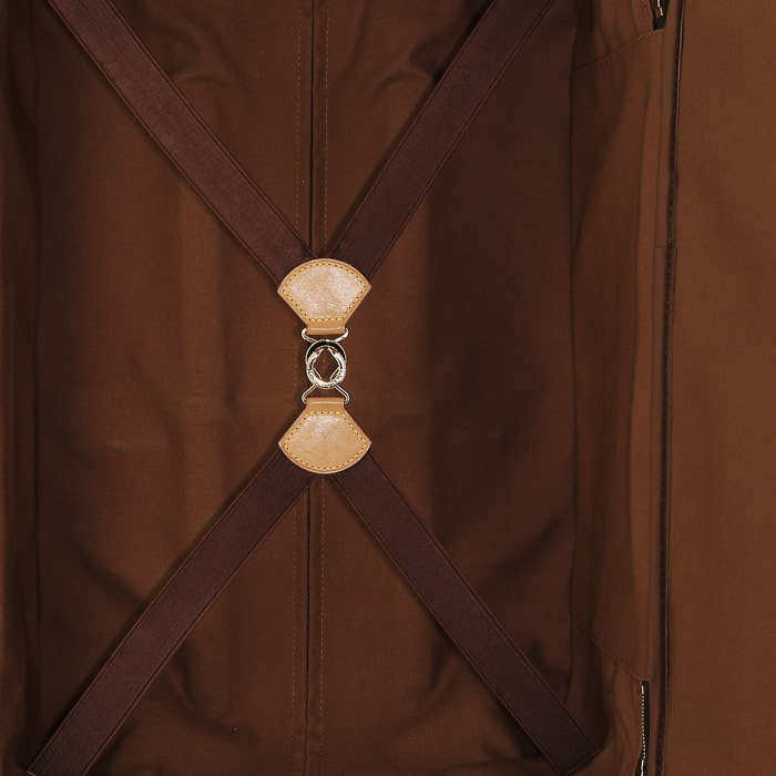 Valise souple Louis Vuitton  Pegase en toile monogram marron et cuir naturel - Detail D2