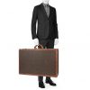 Louis Vuitton  Bisten 70 suitcase  in brown monogram canvas  and brown lozine (vulcanised fibre) - Detail D1 thumbnail