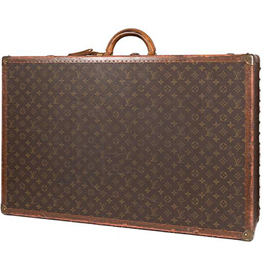 Maleta Louis Vuitton Bisten 70 en lona Monogram marrón y fibra vulcanizada  marrón