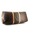 Bolsa de viaje Louis Vuitton  Keepall 60 en lona Monogram marrón y cuero natural - Detail D4 thumbnail
