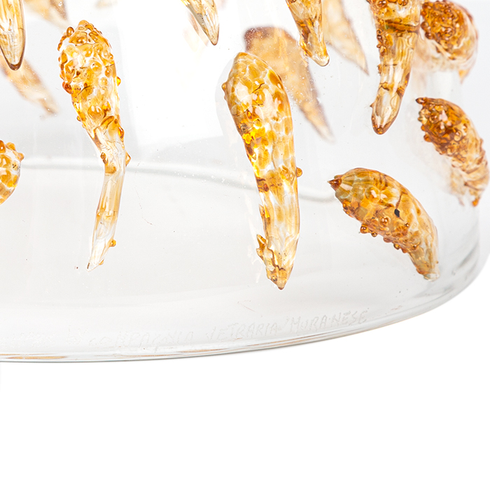 Ettore Sottsass, Vase "Alcor", in blown glass of Murano, Memphis edition, signed, model of 1983 - Detail D2