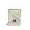 Chanel  Boy shoulder bag  in grey quilted leather - 360 thumbnail