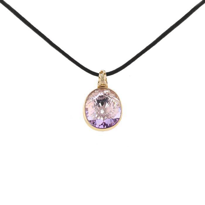 Pomellato Arabesques pendant in pink gold and amethyst - 00pp