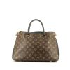 Bolso de mano Louis Vuitton  Pallas en lona Monogram marrón y cuero negro - 360 thumbnail