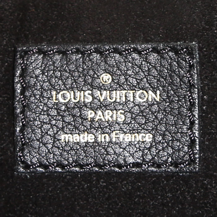 Sac à main Louis Vuitton  Pallas en toile monogram marron et cuir noir - Detail D4