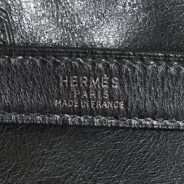 Bolso de mano Hermès  Trim en cuero box negro - Detail D3