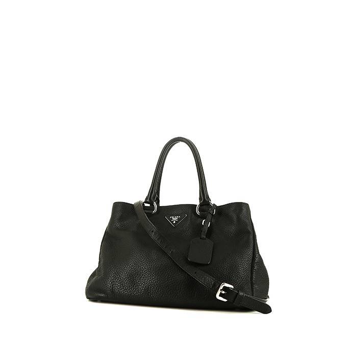 Prada   shoulder bag  in black grained leather - 00pp