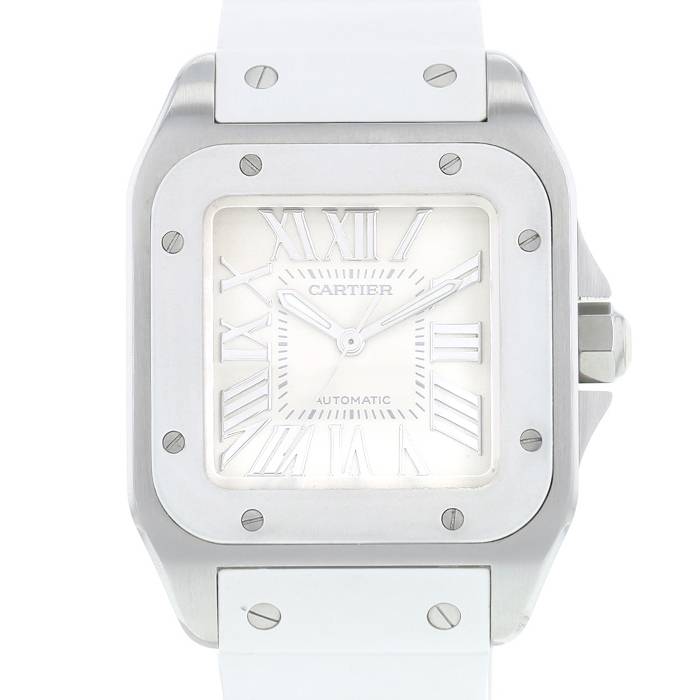 Cartier Santos-100  in stainless steel and rubber Ref: Cartier - 2878  Circa 2000 - 00pp