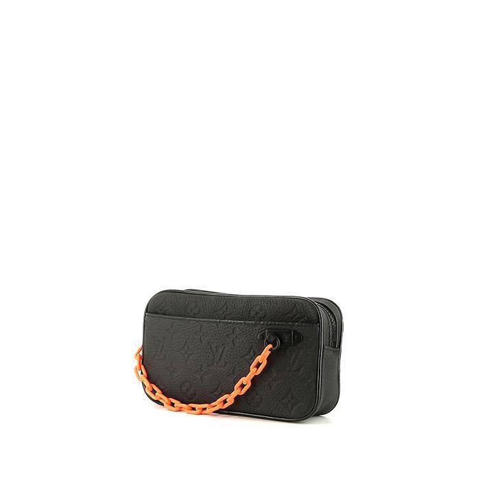 Bolsito-cinturón Louis Vuitton   en cuero monogram huella negro - 00pp