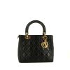 Dior  Lady Dior handbag  in black leather cannage - 360 thumbnail