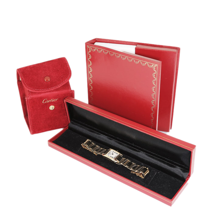 Orologio Cartier Tank Française in oro giallo Ref: 2385  Circa 1990 - Detail D2