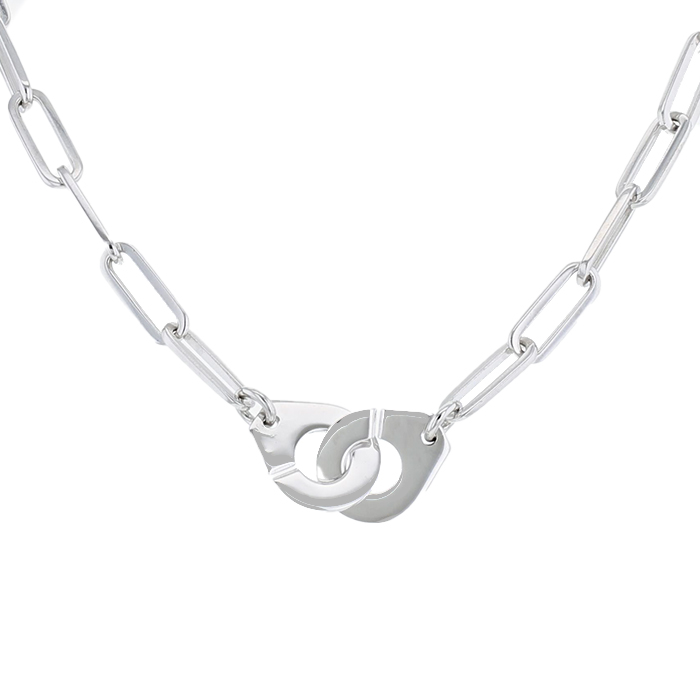 Dinh Van Menottes R15 necklace in white gold - 00pp