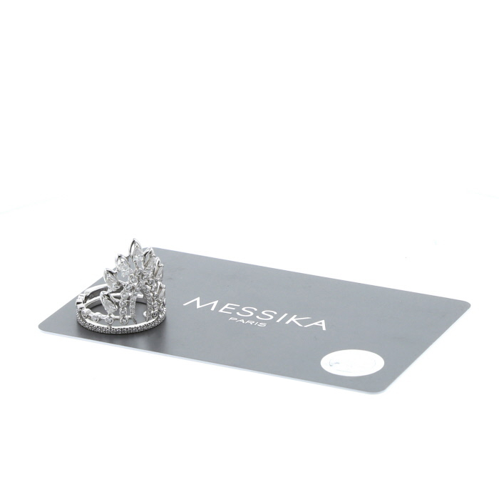 Messika Desert Bloom ring in white gold and diamonds - Detail D2