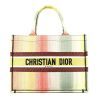 Dior  Book Tote shopping bag  in yellow, red and blue shading  canvas - 360 thumbnail