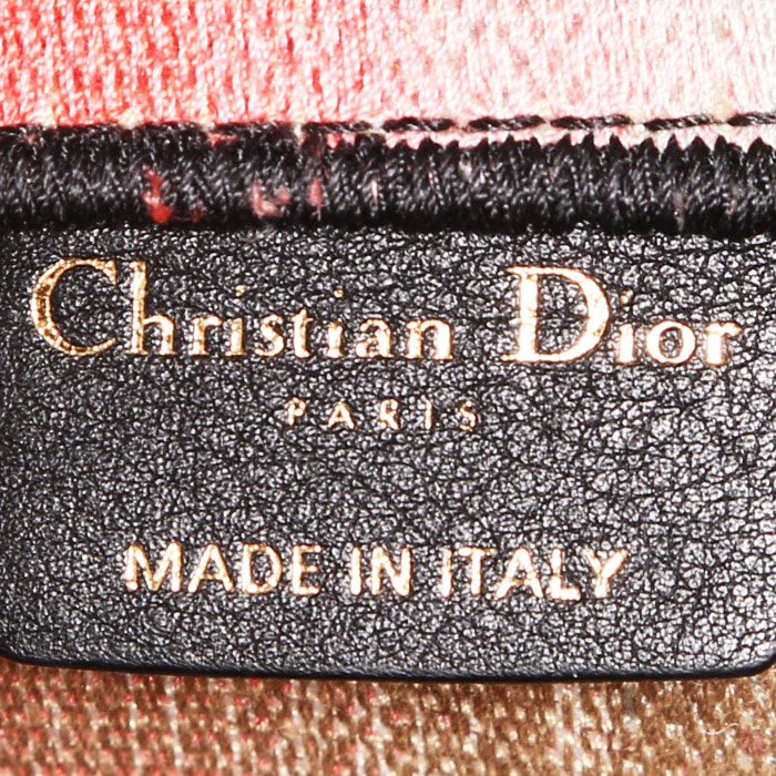 Shopping bag Dior  Book Tote in tela sfumato gialla rossa e blu - Detail D3