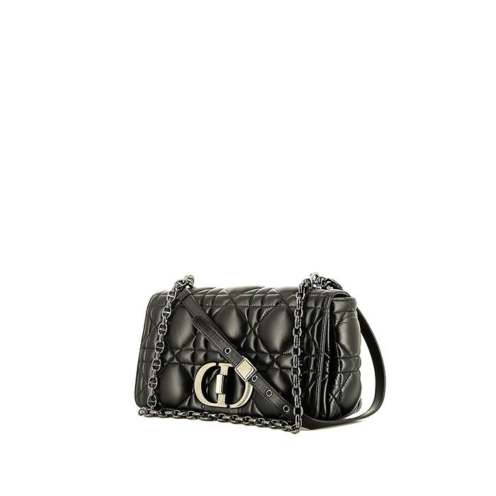 Dior  Caro medium model  shoulder bag  in black quilted leather - 00pp