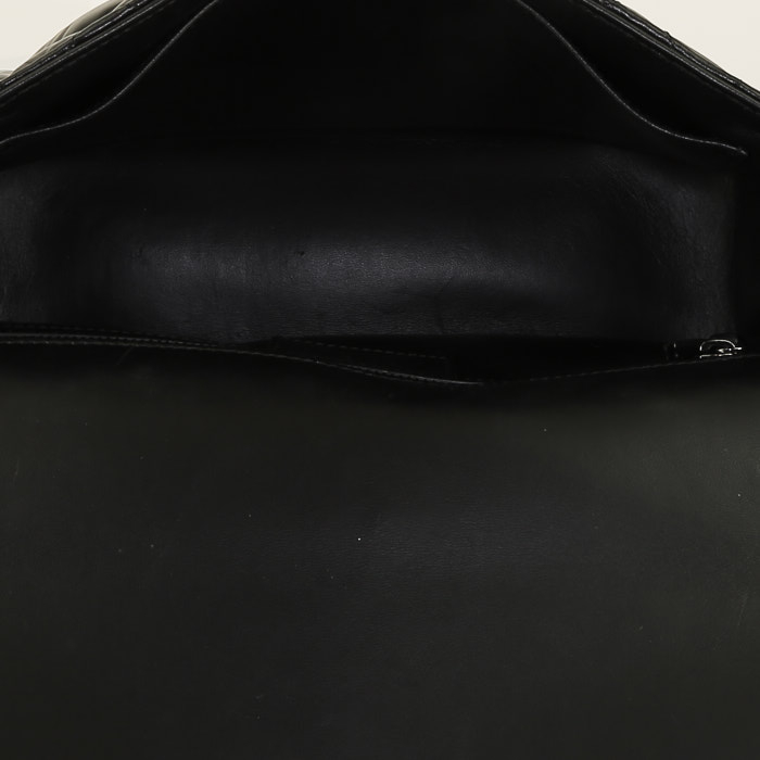 Dior Caro medium model shoulder bag in black quilted leather - Detail D3