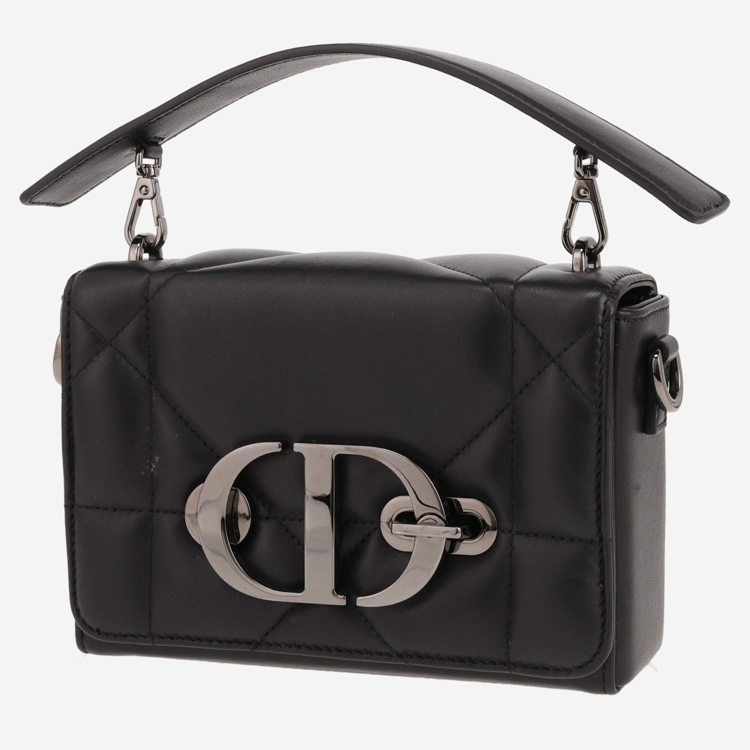 Dior 30 Montaigne handbag in black leather cannage