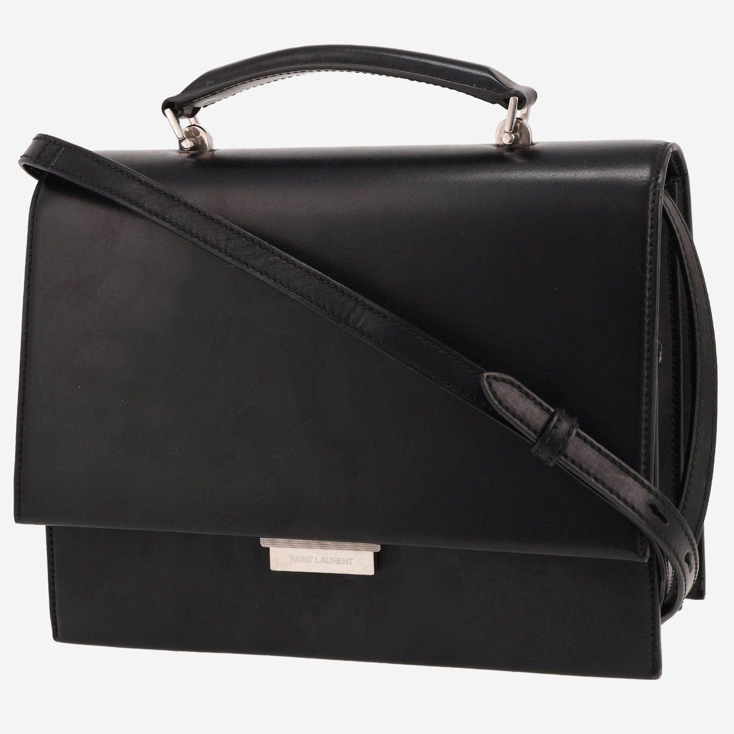 Saint Laurent Babylone shoulder bag in black leather