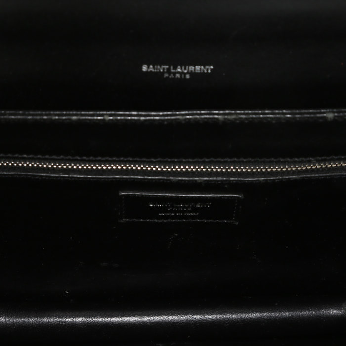 Sac bandoulière Saint Laurent  Babylone en cuir noir - Detail D3