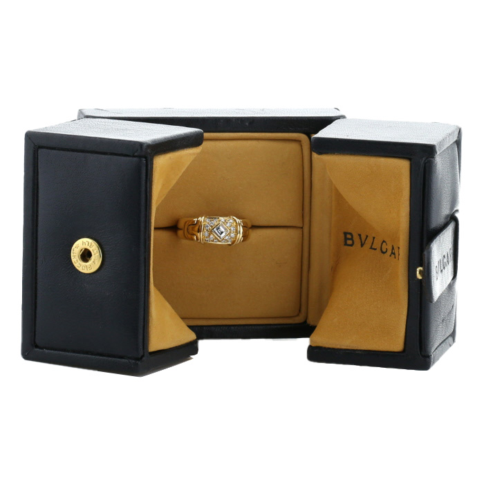 Sortija Bulgari  de oro amarillo y diamantes - Detail D2