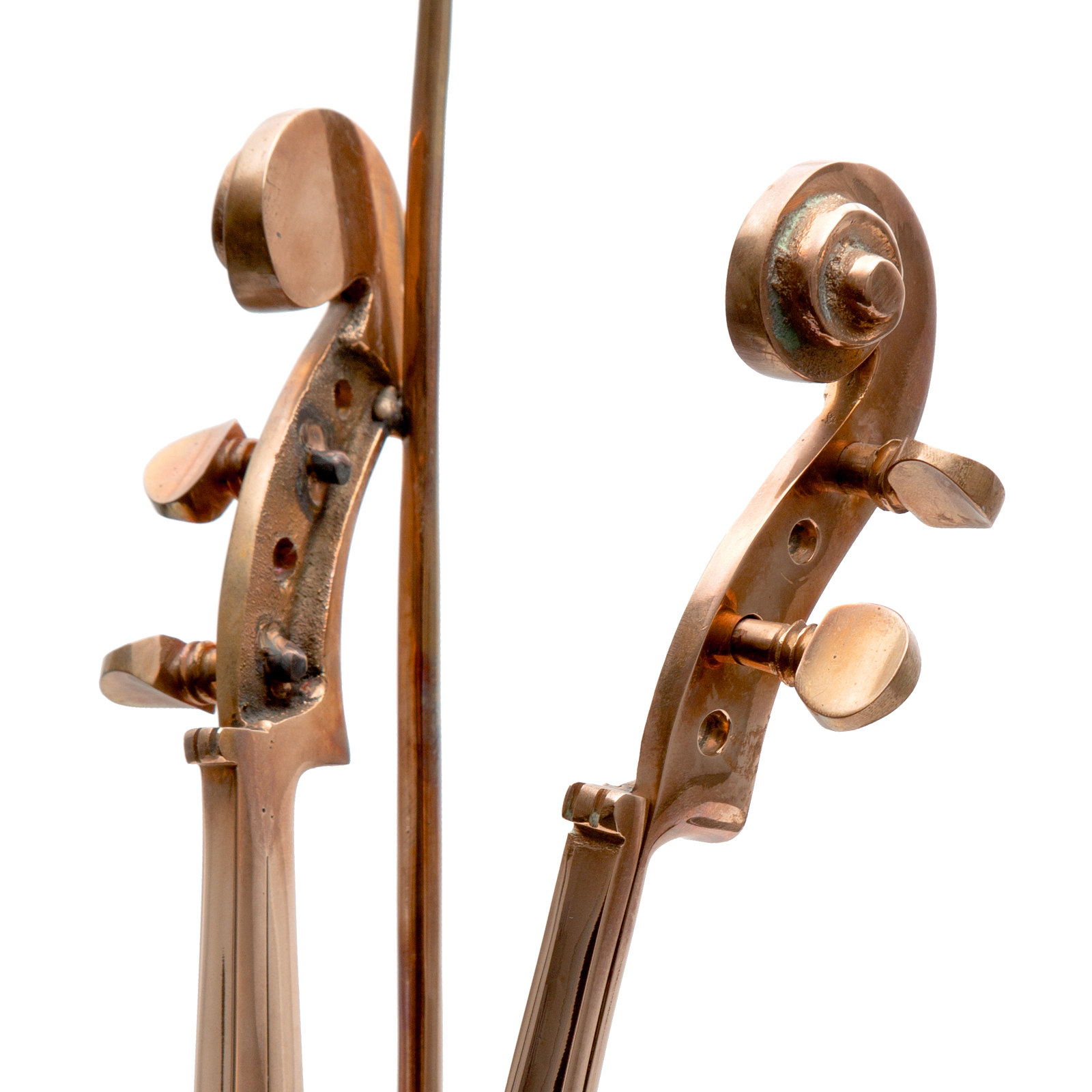 Arman, Violon Cut, sculpture, in gilded bronze and stone for the base, signed and numbered, of 2004 - Detail D1