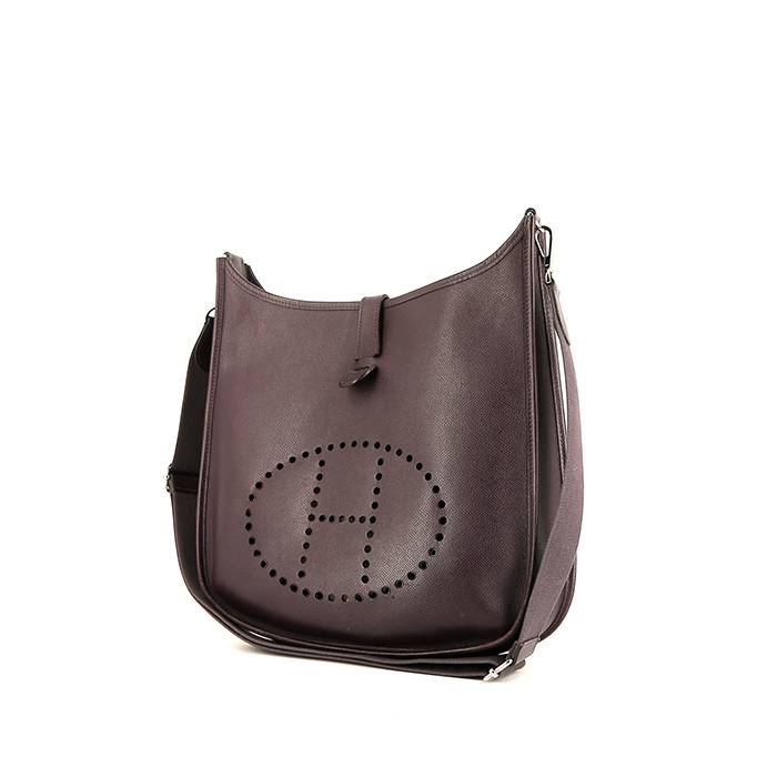 Hermès  Evelyne shoulder bag  in purple epsom leather - 00pp