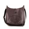 Hermès  Evelyne shoulder bag  in purple epsom leather - 360 thumbnail