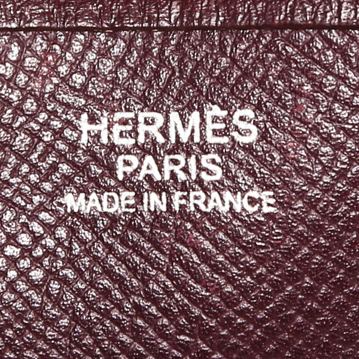 Hermès  Evelyne shoulder bag  in purple epsom leather - Detail D3