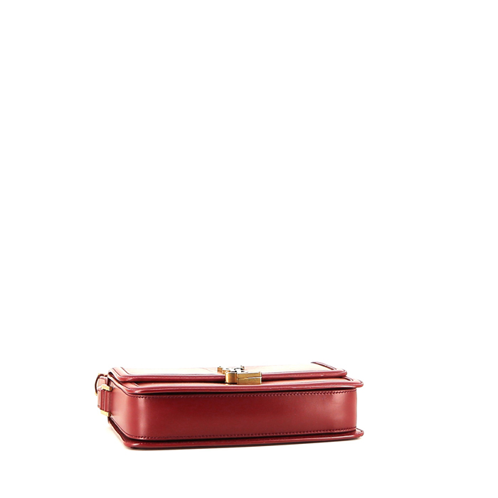 Borsa a tracolla Saint Laurent  Solférino in pelle bordeaux - Detail D4