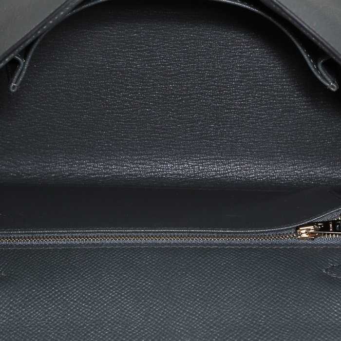 Sac à main Hermès  Kelly 25 cm en cuir epsom Bleu Orage - Detail D3