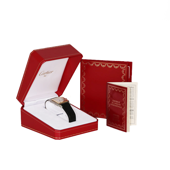 Montre Cartier Santos Galbée en or et acier Vers 1995