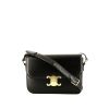 Celine  Triomphe shoulder bag  in black box leather - 360 thumbnail