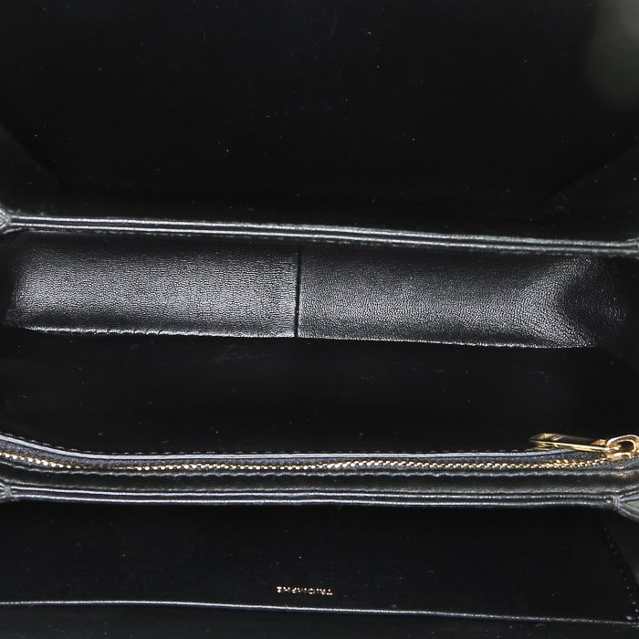 Borsa a tracolla Celine Triomphe in pelle box nera - Detail D2
