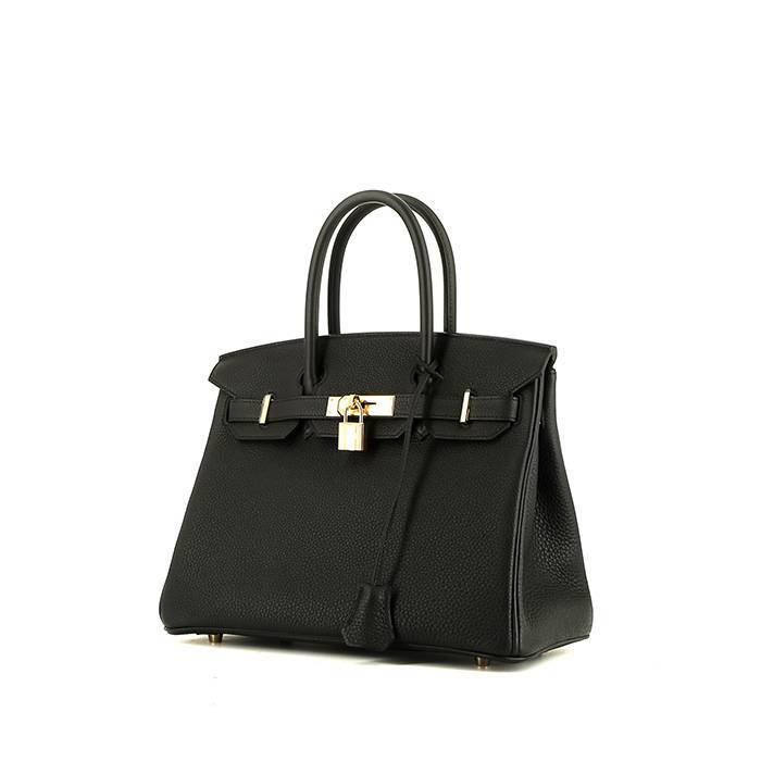 Hermes Birkin 30 Bag Black Togo Leather with Gold Hardware