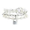 Tiffany & Co City HardWear bracelet in silver and cultured pearls - 00pp thumbnail